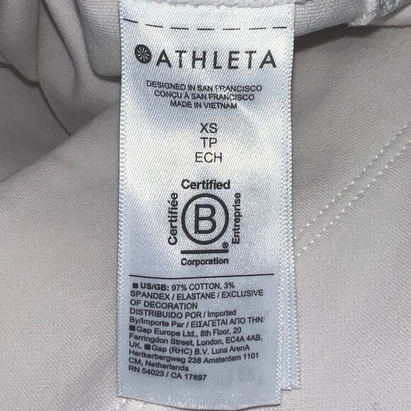 Athleta Sundown Tank Sweatshirt White Hoodie Activewear Extra Small NWOT - Picture 10 of 11
